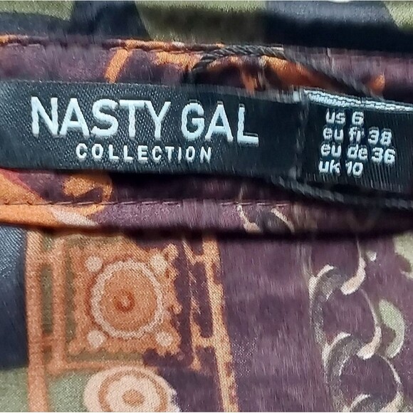 Nasty Gal Collection Scarf Print Tunic Top 6 - Picture 7 of 13